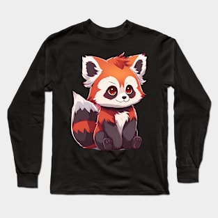 Little Paws Cute Baby Raccoon Long Sleeve T-Shirt